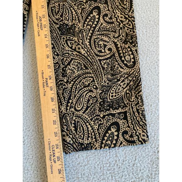 Lauren Ralph Lauren Pants 14P Large Petite Paisley Chino Stretch Straight Flat - Picture 8 of 12